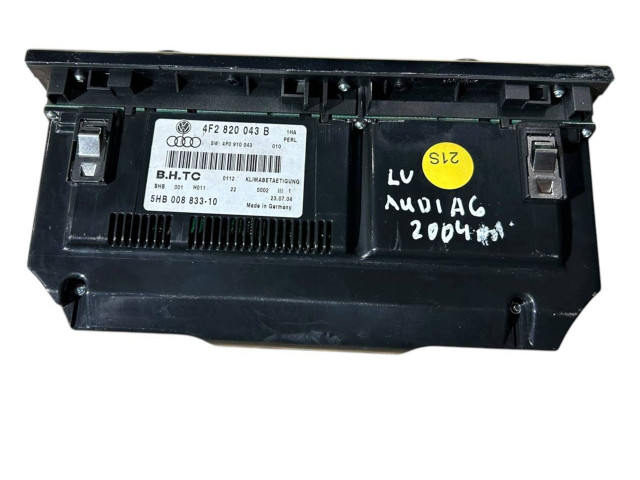 Блок управления климат-контролем 4F2820043B, 4F0910043   Audi A6 S6 C6 4F