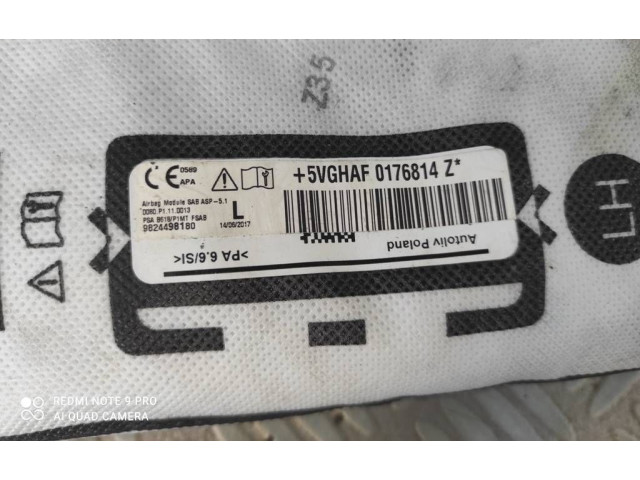 Подушка безопасности в сиденье 9824498180, 5VGHAF0176814Z   Citroen C3 Aircross