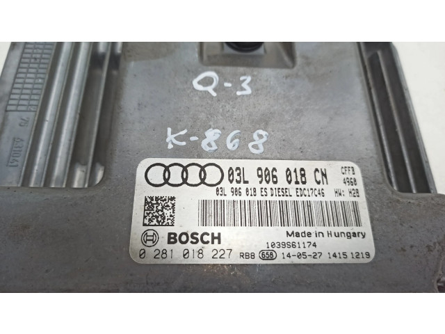 Блок управления двигателя 03L906018CN, 03L906018ES Audi Q3 8U