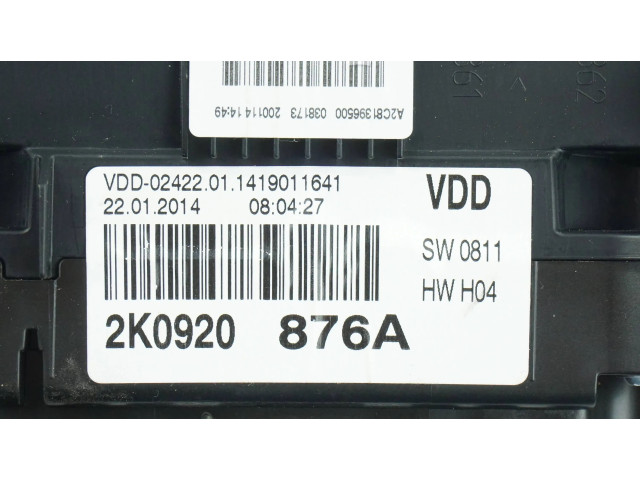 Панель приборов 2K0920876A, A2C81396500 Volkswagen Caddy