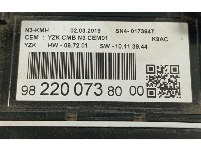 Přístrojová deska  Citroen Berlingo 2019 9822007380  