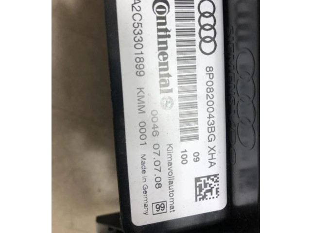 Блок управления климат-контролем 8P0820043BMXHA, 8P0820043BMXHA   Audi RS3 8PA