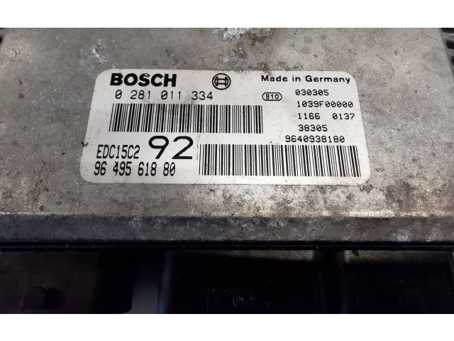 Блок управления двигателя 9649561880 Citroen C8