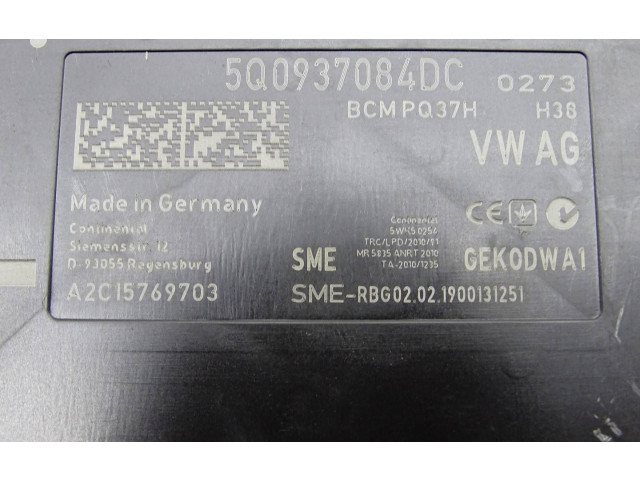 Блок комфорта 5Q0937084DC, BCMPQ37H Skoda Octavia Mk3 (5E)