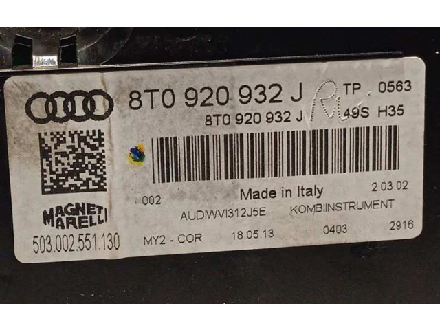 Спидометр (приборный щиток) 8T0920932J Audi A5 Sportback 8TA 2013
