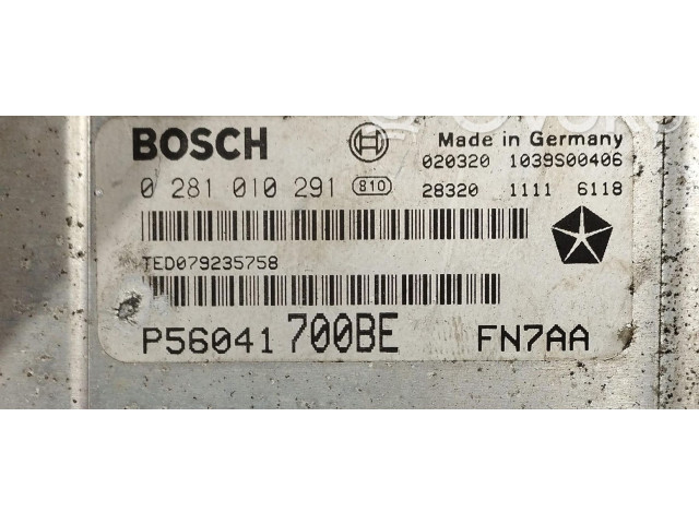 Комплект зажигания 0281010291, 0281010291 Jeep Cherokee III KJ