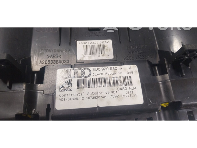 Панель приборов 8U0920930G, 8U0920930G Audi Q3 8U
