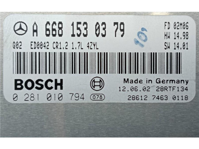 Блок управления A6681530379, 0090047 Mercedes-Benz A W168