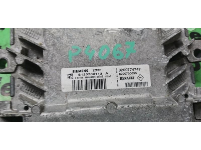 Блок управления двигателем Блок управления 8200774747., S120200113A Renault Twingo II