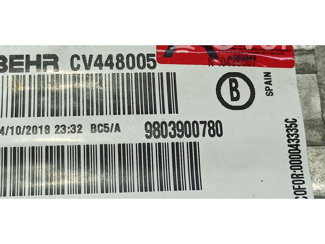 Интеркулер 9803900780 Peugeot 2008 II