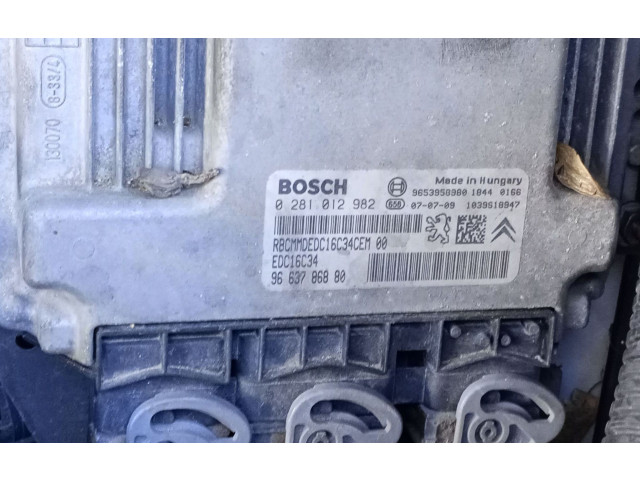 Řídící jednotka 9663786880, 0281012982 Fiat Scudo 2008