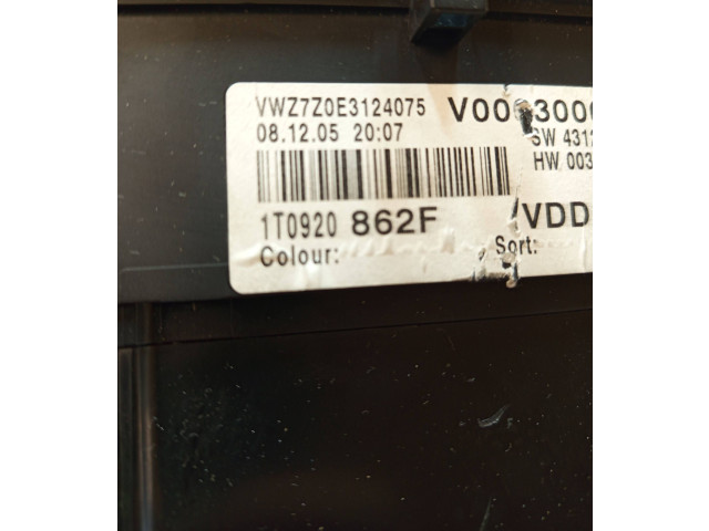Панель приборов 1T0920862F, V0033006 Volkswagen Caddy
