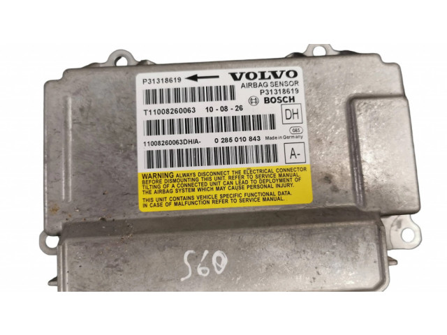 Блок подушек безопасности P31318619, 0285010843 Volvo S60
