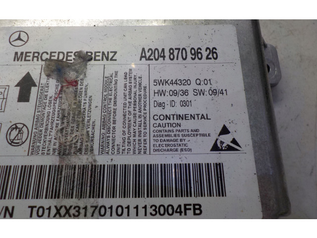 Блок подушек безопасности A2048709626   Mercedes-Benz GLK (X204)