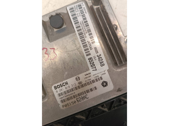 Блок управления двигателя 0281018312, P05150620AC Fiat Freemont