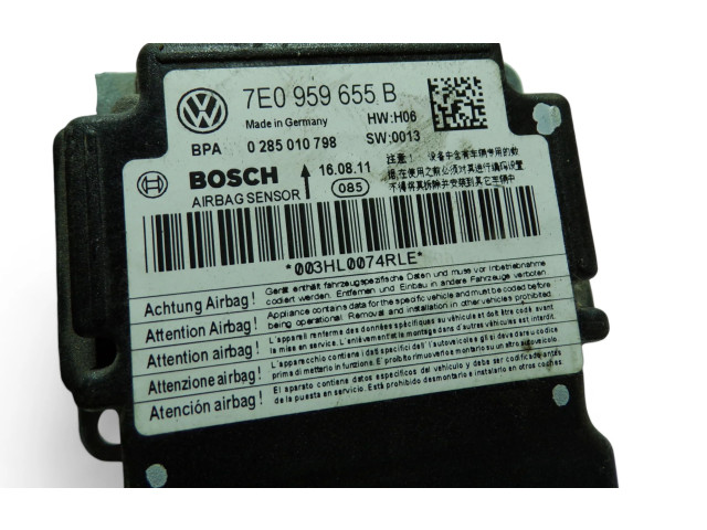 Блок подушек безопасности 7E0959655B, 0285010798   Volkswagen Caddy