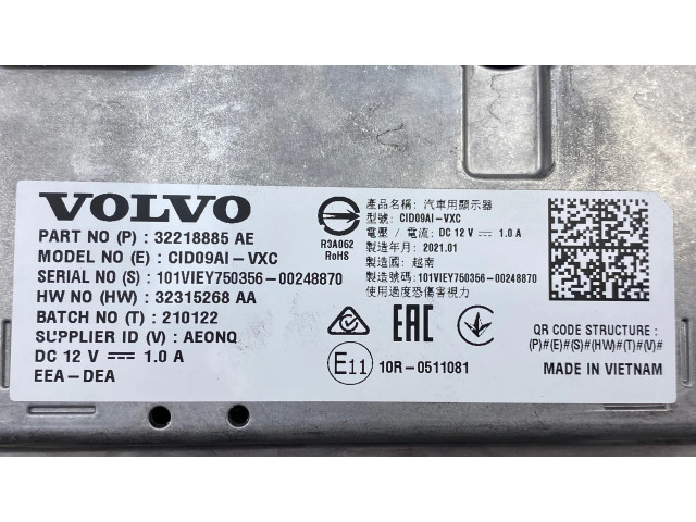 Дисплей    C1D09A1VX0, 32218885AE   Volvo S60