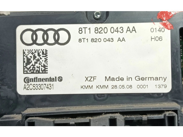 Модуль блока управления кондиционером 8T1820043ASXZF, 8T1820043AA   Audi A5 8T 8F