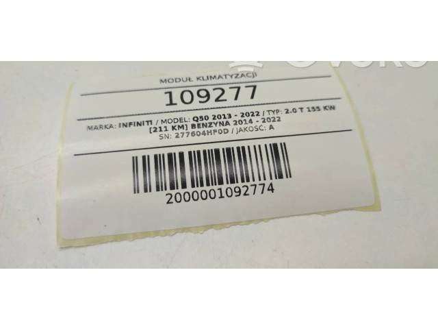 Блок комфорта 277604HF0D   Infiniti Q50   