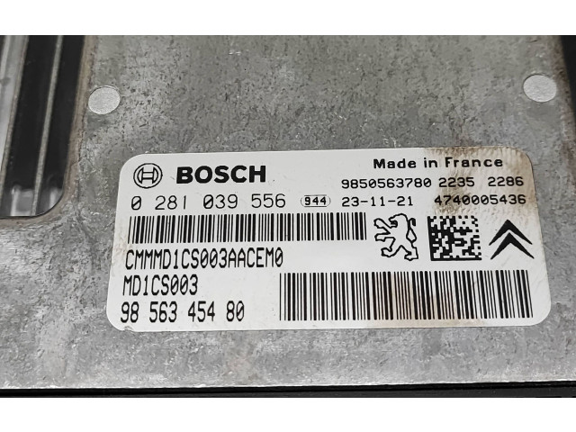 Блок управления двигателя 9850563780, 9656345480   Peugeot Partner III