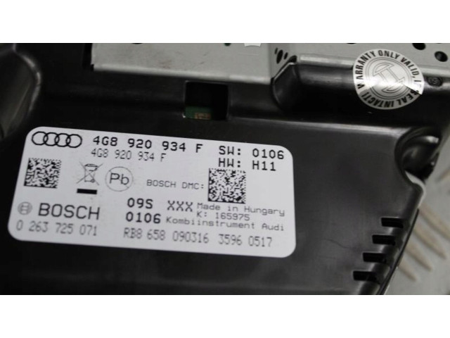 Панель приборов 4G8920934F Audi A7 S7 4K8