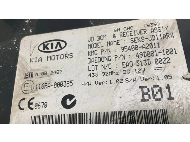 Модуль управления BSM 95400A2011, 49D8811001   KIA Ceed    
