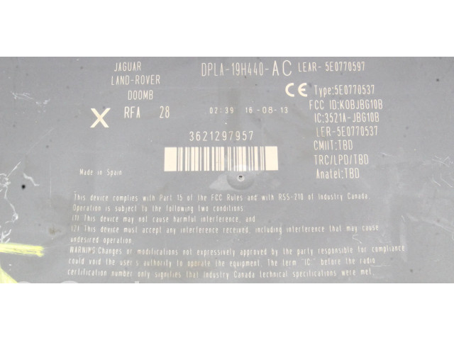 Блок управления DPLA19H440AC, 5E0770597 Jaguar XF X250
