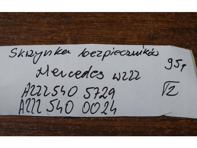 Pojistková skříňka Mercede-Benz S W222 2024