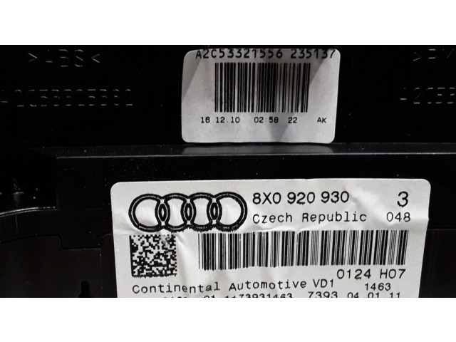Панель приборов 8X0920930 Audi A1