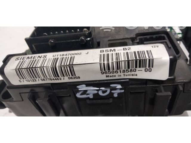 Pojistková skříňka Řídící jednotka BSM U118470002J, 9650618580 Citroen Berlingo 2006