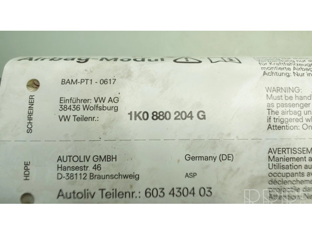 Подушка безопасности пассажира 1K0880204G Volkswagen Golf V