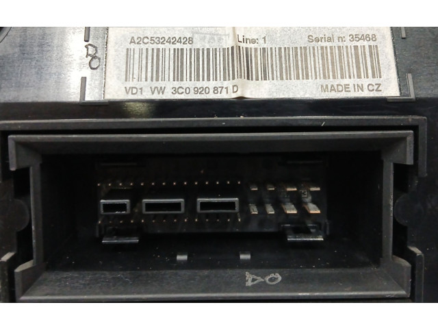 Přístrojová deska  Volkswagen Passat Alltrack 2008 3C0920871D, A2C53242428  