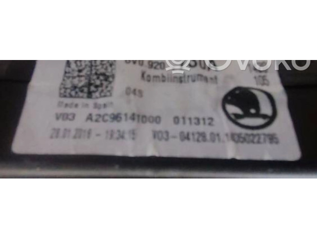 Панель приборов 6V0920730A, 011312   Skoda Fabia Mk3 (NJ)       