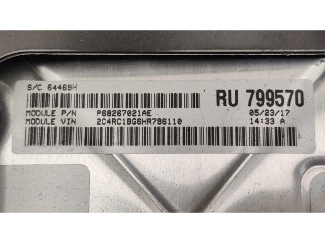 Řídící jednotka P68267021AE, 68267021AE Chrysler Pacifica 2017