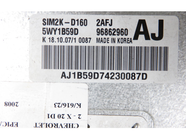 Řídící jednotka 5WY1B59D, 96862960AJ Chevrolet Epica 2008