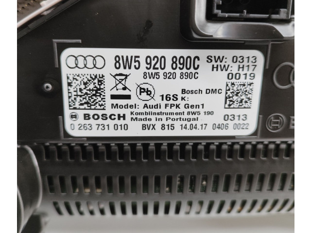 Přístrojová deska Audi A5 2018 8W5920890C, 0263731010