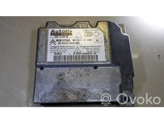 Блок подушек безопасности 9658137980, 603725800   Citroen C4 I