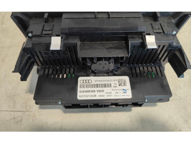 Блок управления климат-контролем 8P0820043AD   Audi A3 S3 8P