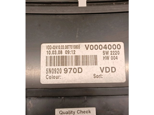 Přístrojová deska  Volkswagen Tiguan 2009 5N0920970D, V0004000  