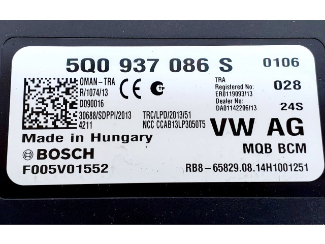 Блок комфорта 5Q0937086S Skoda Octavia Mk3 (5E)