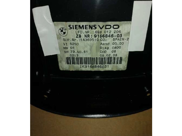 Přístrojová deska BMW 3 E92 E93 2006 698012206, 916684603