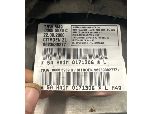 Подушка безопасности водителя 9623938277, 00055989C   Citroen Berlingo
