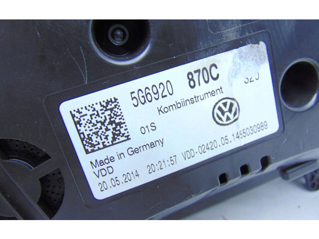 Панель приборов 5G6920870C Volkswagen Golf VII