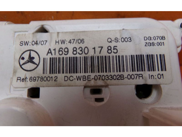 Блок управления климат-контролем A1698301785, A1698301785 Mercedes-Benz A W169