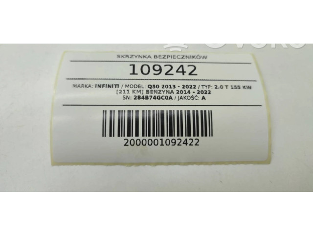 Блок предохранителей 284B74GC0A Infiniti Q50