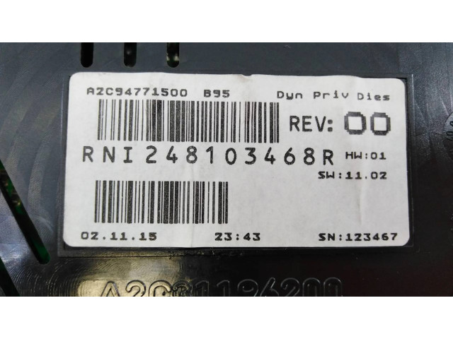 Přístrojová deska Renault Megane III 2009 248103468R, A2C94771500
