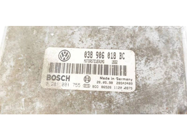 Блок управления двигателем Блок управления 038906018BC, 0281001755 Skoda Octavia Mk1 (1U)