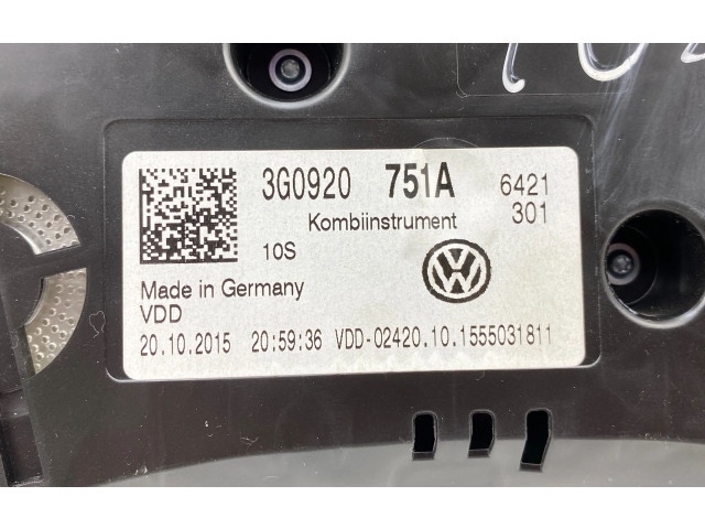 Панель приборов 3G0920751A, VDD024201 Volkswagen PASSAT B8