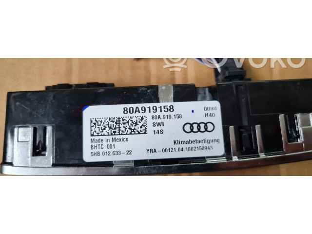 Блок управления климат-контролем 80A919158, 5HB01263322 Audi Q5 SQ5