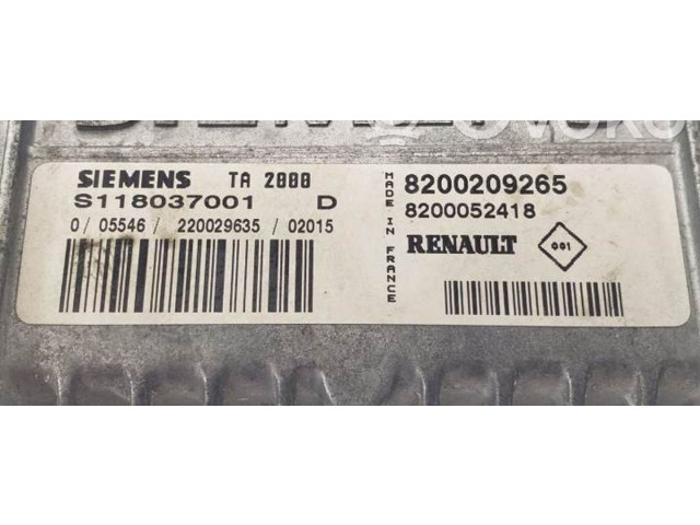 Блок управления коробкой передач 8200209265 Renault Clio II